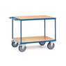 Fetra Tischwagen mit 2 Böden, blau, 48-Std Service (bis max. 3 Stück), Tragkraft 500 / 600 kg