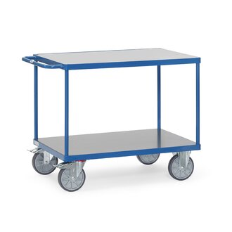 Fetra Tischwagen mit 2 Böden, Hart-PVC-Plattformen
