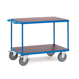 Fetra Tischwagen mit 2 Böden, mit wasserfester Plattform, Tragkraft 500 / 600 kg