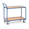 Fetra Tischwagen mit 2 Böden, Griff hochstehend, blau