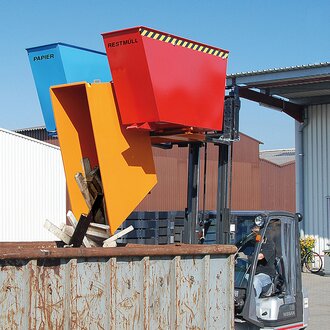 Abfall- und Wertstoffsammler TRIO 3 x 0,60 m, Tragkraft 1500 kg