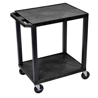 Tischwagen aus Kunststoff, schwarz