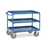 Fetra Tischwagen mit 3 Blechwannen, blau