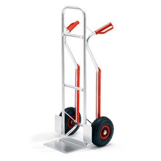 Alu-Stapelkarre mit Treppenrutschkufen, verschiedene Radvarianten, Tragkraft 150 bis 200 kg